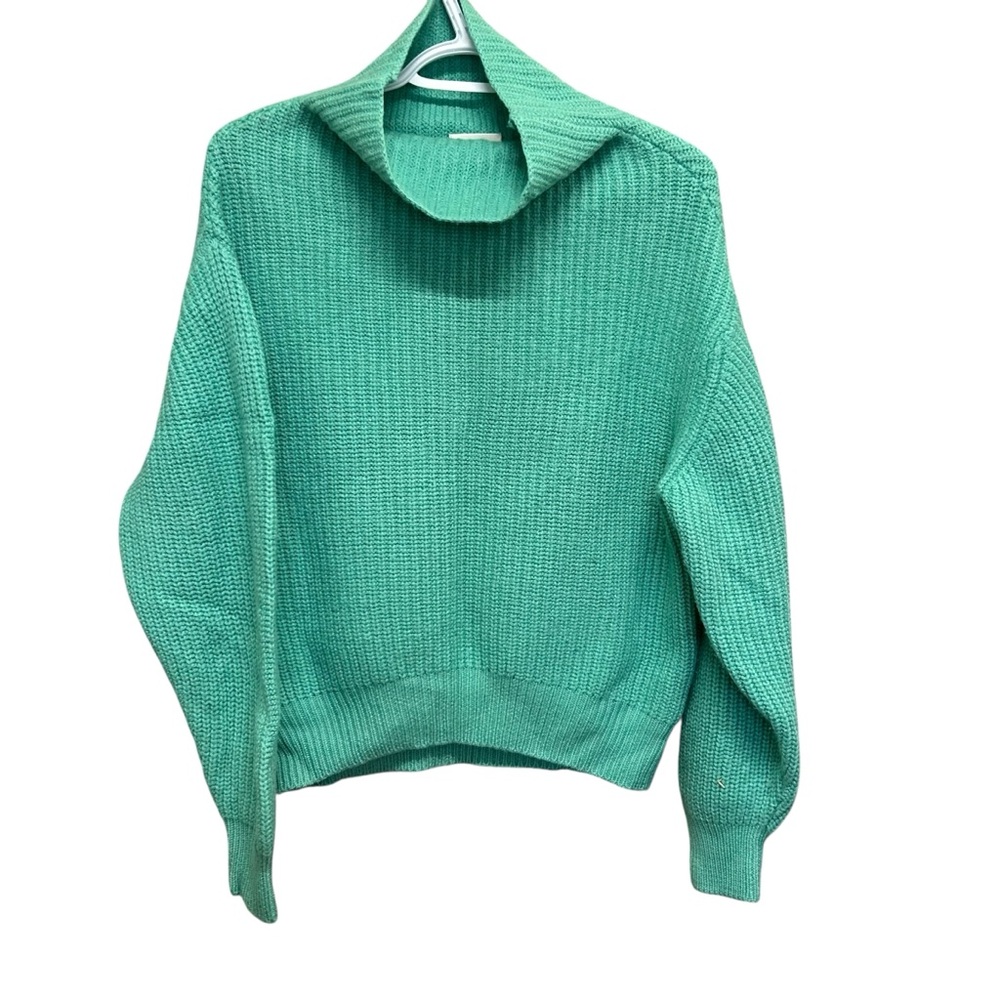 Aritzia Wilfred Montpellier Merino Wool Sweater Jade Green Size S